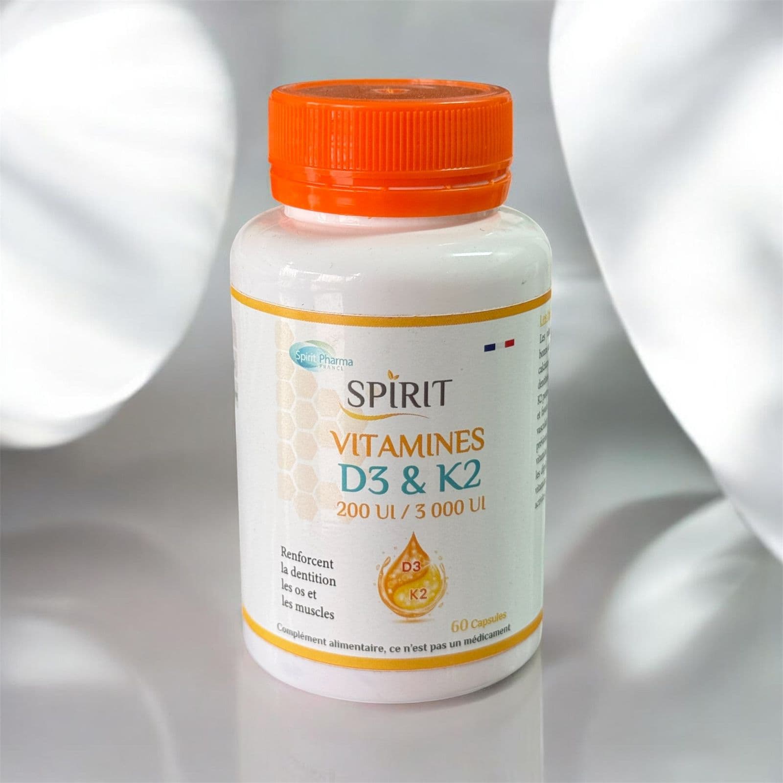 Vitamines D3 & K2 (60 Capsules)